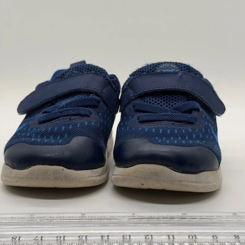 Nike Free RN Toddler Shoes Navy‎ Blue Hook and Loop Athletic Sneakers Size 6C